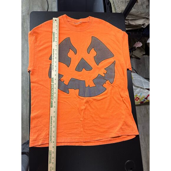 Y2K Jack O Lantern Halloween Graphic Tee Spooky Orange Size XL Jesse Pinkman - Picture 5 of 7